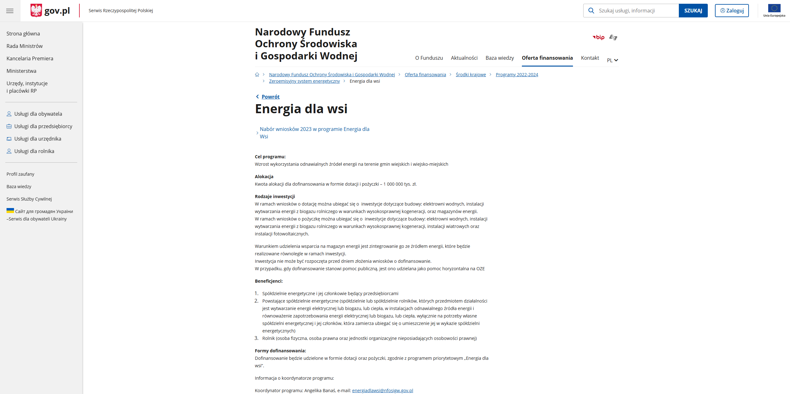 Projekt nowoczesnej strony internetowej dla firmy z branży OZE.